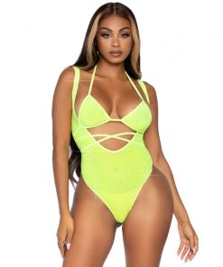 LEG AVENUE BIKINI TOP AND BODYSUIT ONE SIZE