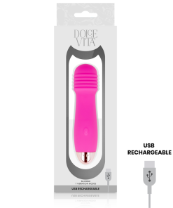 DOLCE VITA POLNILNI VIBRATOR S 7 HITROSTMI - TROJNA ROZA - slika 3