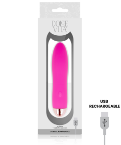 DOLCE VITA POLNILNI VIBRATOR ŠTIRI ROZA 7 HITROSTI - slika 3