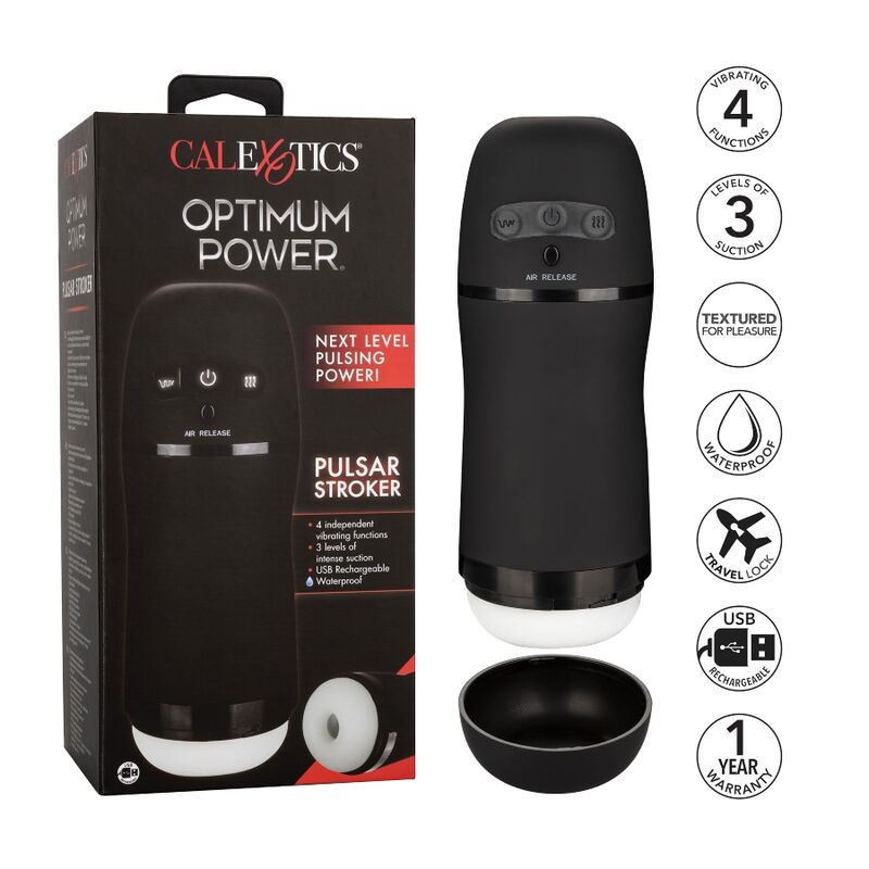 CALEX OPTIMUM POWER STROKER Z VIBRACIJSKIMI IN SESALNIMI FUNKCIJAMI - slika 2