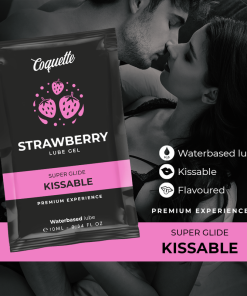 COQUETTE CHIC DESIRE LUBRIKANTNI GEL NA VODNI OSNOVI ZA POLJUBLJANJE Z JAGODAMI 10 ML - slika 3