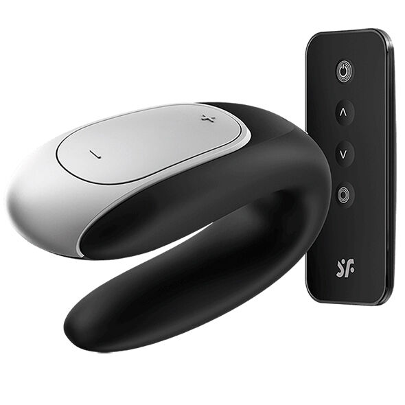 SATISFYER DOUBLE FUN PARTNERSKI VIBRATOR - ČRN - slika 2