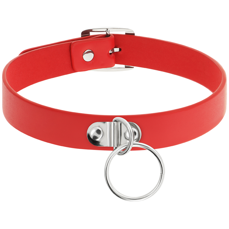 COQUETTE CHIC DESIRE ROČNO IZDELAN FETIŠ CHOKER - RDEČ - slika 3