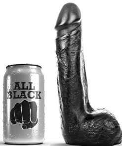 ALL BLACK DILDO SMOOTH 20 CM