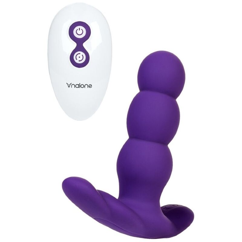 NALONE PEARL ANALNI VIBRATOR NA DALJINSKO UPRAVLJANJE - ČRNA/VIJOLIČNA