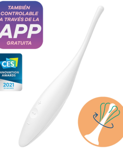 SATISFYER TWIRLING JOY STIMULACIJA KONICE KLITORISA - BELA