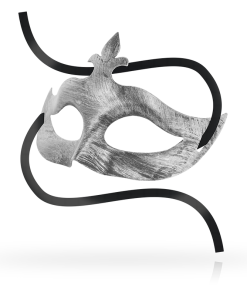 Alternative view of OHMAMA MASKS MASKA ZA OČI FLEUR DE LIS - SREBRNA