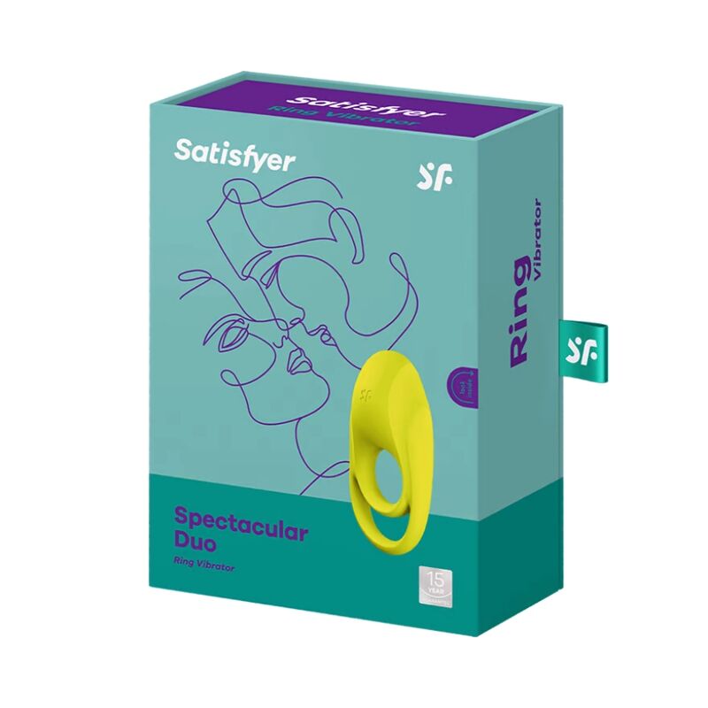 SATISFYER SPECTACULAR VIBRATOR Z DVOJNIM OBROČKOM RUMEN - slika 3