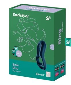 SATISFYER EPIC VIBRATOR Z DVOJNIM OBROČKOM MODER - slika 3