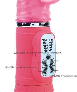 CUTE PASSION BUNNY RAMPANTE VIBRATOR S FUNKCIJO VRTENJA 27 CM - slika 3