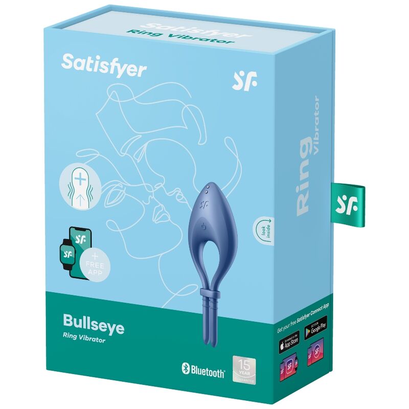 SATISFYER BULLSEYE OBROČKAST VIBRATOR - MODER - slika 3