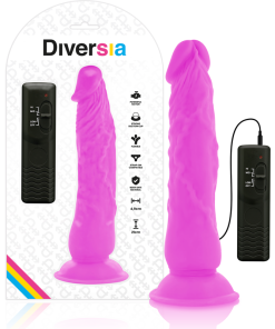 DIVERSIA FLEKSIBILNI VIBRIRAJOČI DILDO 21 CM - VIJOLIČEN