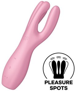 SATISFYER THREESOME 3 VIBRATOR - ROZA - slika 2