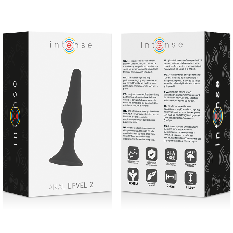 INTENSE ANALNI ČEP LEVEL 2 11,5 CM - ČRNI - slika 3
