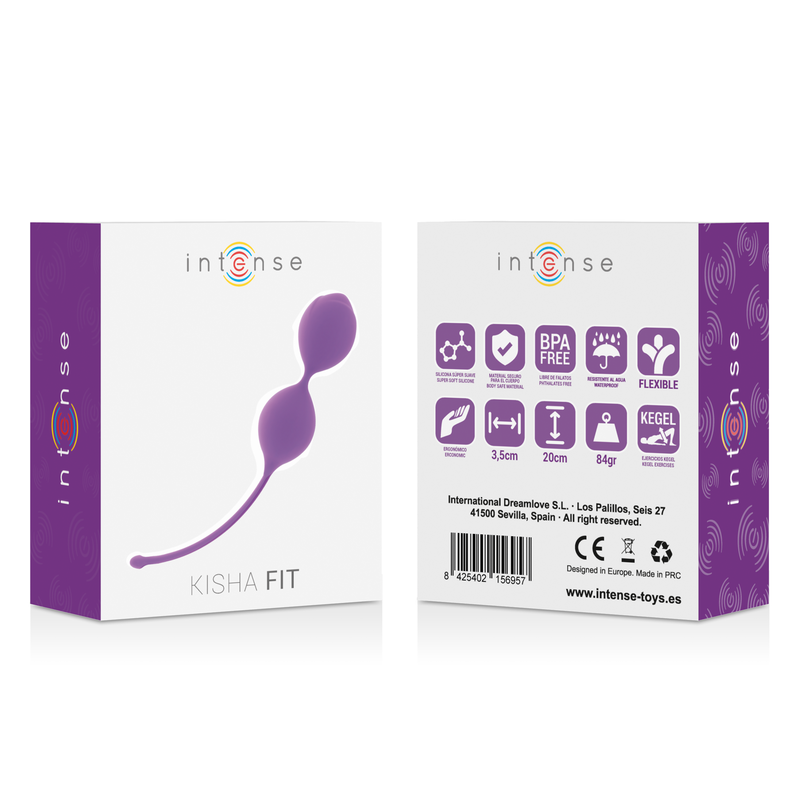 INTENSE KISHA FIT SILIKONSKI ANALNI ČEP ZA KEGELOVE VAJE - VIJOLIČEN - slika 3