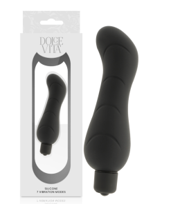 DOLCE VITA  SILIKONSKI DILDO ZA G-TOČKO - ČRNI