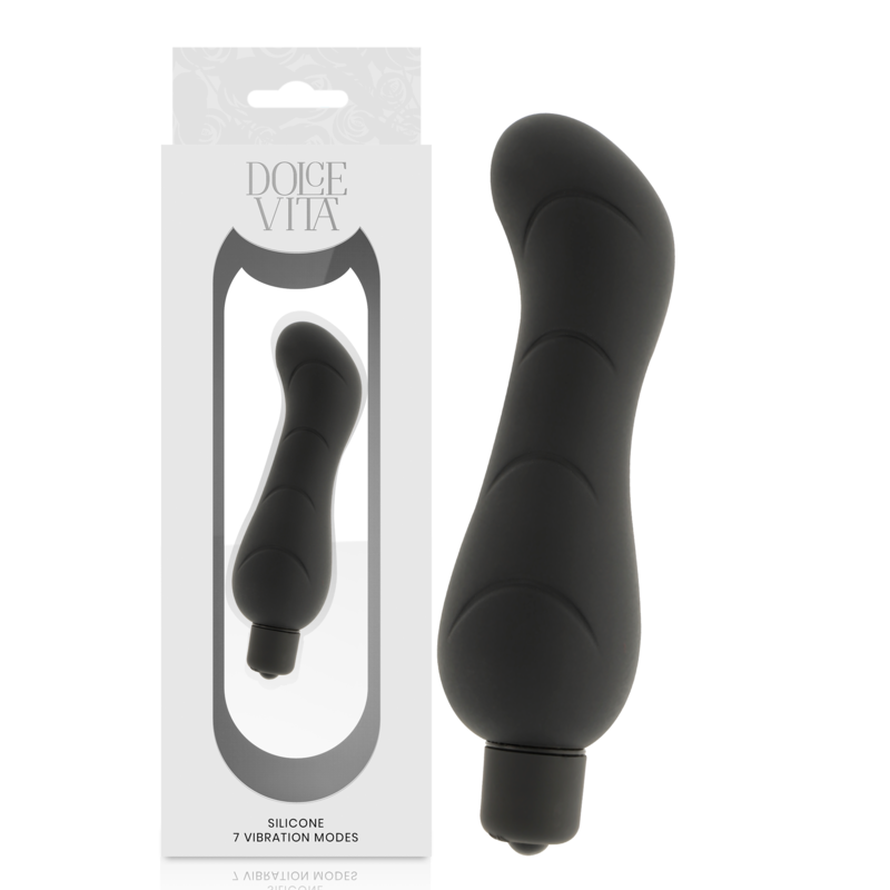 DOLCE VITA SILIKONSKI DILDO ZA G-TOČKO - ČRNI