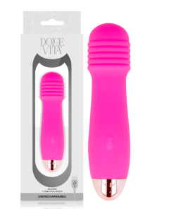 DOLCE VITA POLNILNI VIBRATOR S 7 HITROSTMI - TROJNA ROZA