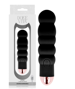 DOLCE VITA POLNILNI VIBRATOR SIX BLACK 7 HITROSTI