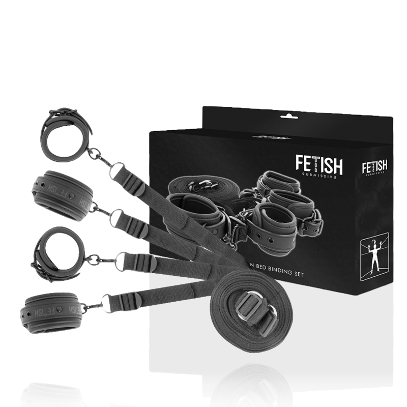 FETISH SUBMISSIVE CUFF AND TETHER SET - slika 2