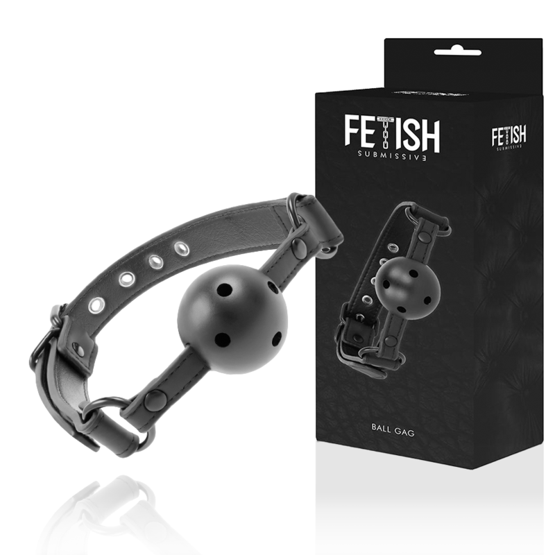 FETISH SUBMISSIVE PREVEZA ZA USTA V OBLIKI ŽOGICE ZA DIHANJE - slika 2