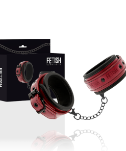 Alternative view of FETISH SUBMISSIVE DARK ROOM HANDCUFFS VEGAN LEATHER