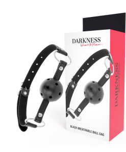 DARKNESS PREVEZA ZA USTA Z ŽOGICO ZA DIHANJE - ČRNA