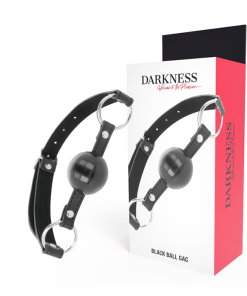 DARKNESS PREVEZA ZA USTA Z ŽOGICO - ČRNA