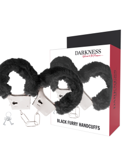 DARKNESS  PLEASURE FURRY HANDCUFFS BLACK