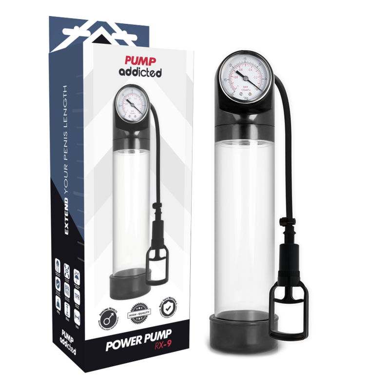 PUMP ADDICTED RX9 ČRPALKA ZA PENIS - PROZORNA