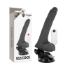 BASECOCK REALISTIČEN UPOGLJIV DILDO NA DALJINSKO UPRAVLJANJE - ČRNI 18,5 CM