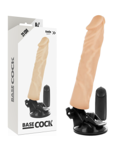 BASECOCK REALISTIČEN DILDO NA DALJINSKO UPRAVLJANJE - MESNAT 21 CM