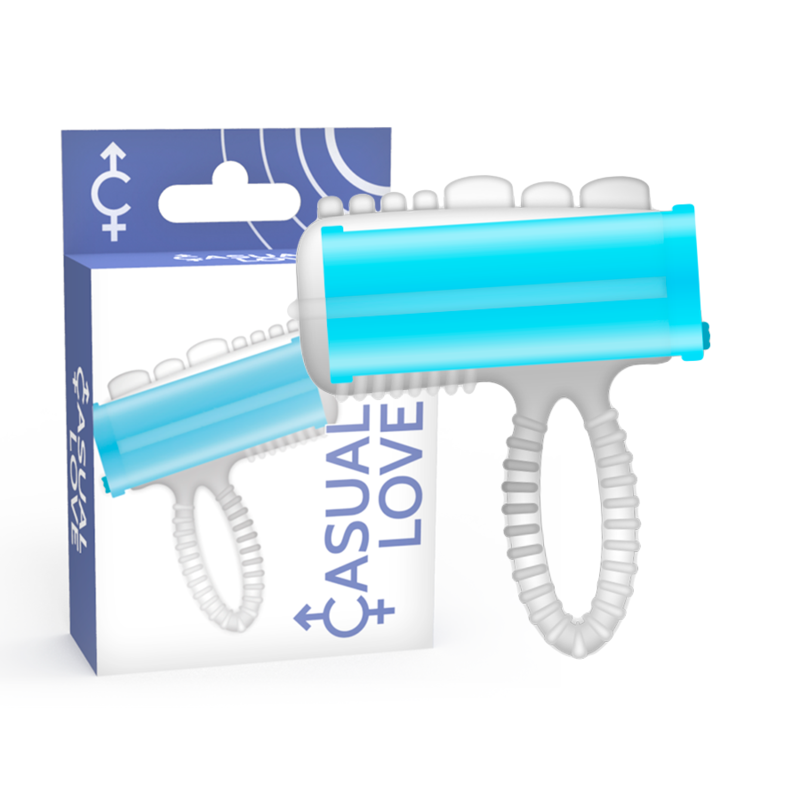 CASUAL RING JEZIČNI VIBRATOR - MODER