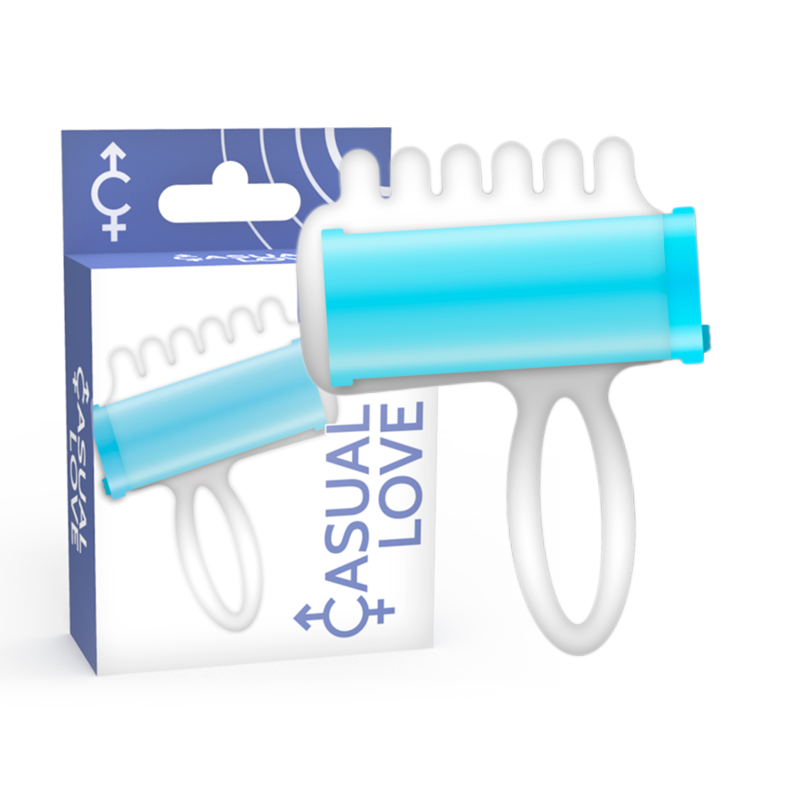 CASUAL LOVE FUN PRSTNI VIBRATOR/MASAŽER - MODER