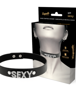 COQUETTE CHIC DESIRE ROČNO IZDELAN CHOKER IZ VEGANSKEGA USNJA  - SEXY
