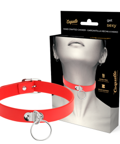 COQUETTE CHIC DESIRE ROČNO IZDELAN FETIŠ CHOKER - RDEČ