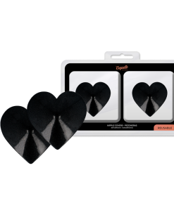 COQUETTE CHIC DESIRE NIPPLE COVERS - BLACK HEARTS