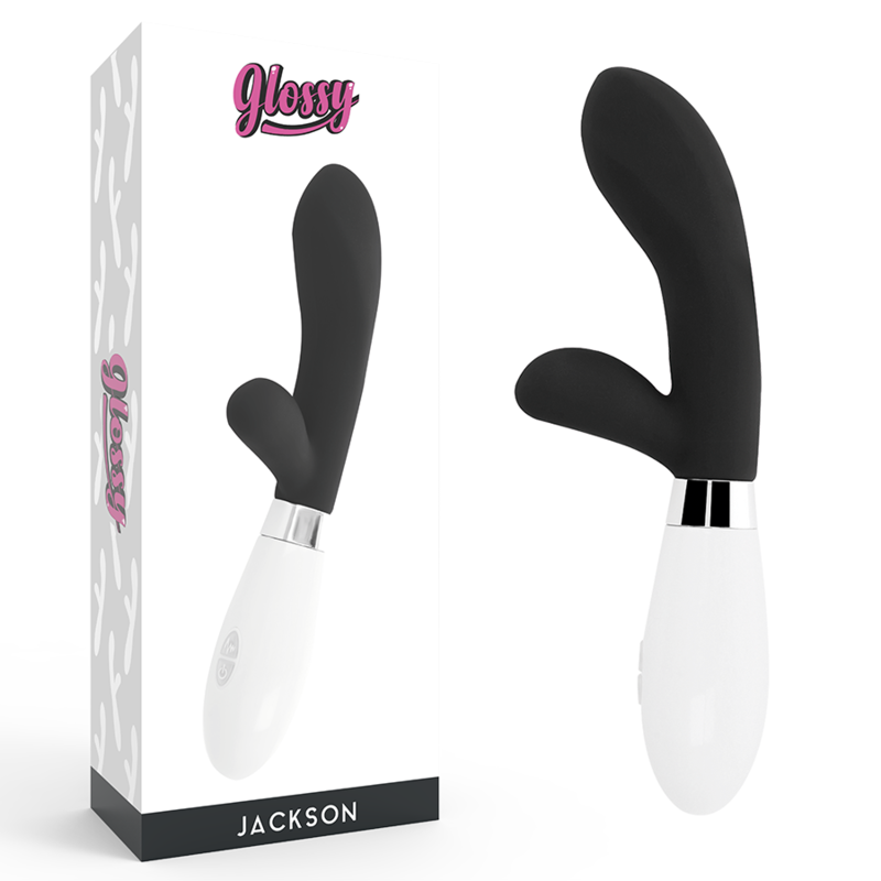 GLOSSY JACKSON ZAJČJI VIBRATOR - ČRNI