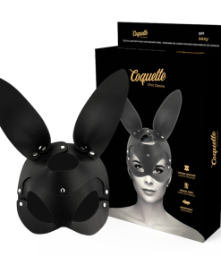 COQUETTE CHIC DESIRE VEGAN LEATHER MASK WITH BUNNY EARS