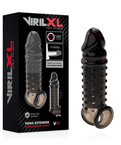 Alternative view of VIRILXL PODALJŠEK ZA PENIS Z DODATNIM UDOBNIM ROKAVOM V11 ČRN