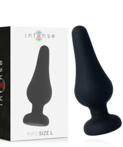 INTENSE SILIKONSKI ANALNI ČEP PIPO VELIKOST L 13 CM - ČRNI