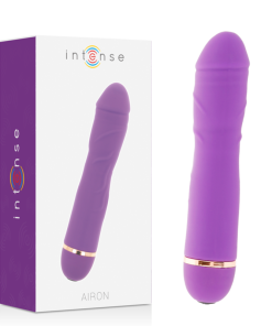 INTENSE AIRON SILIKONSKI VIBRATOR Z 20 HITROSTMI - VIJOLIČEN