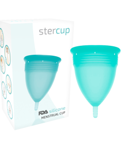 STERCUP MENSTRUAL CUP SIZE L AQUAMARINE COLOR FDA SILICONE