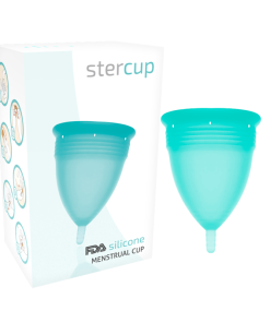 STERCUP MENSTRUAL CUP SIZE S AQUAMARINA COLOR FDA SILICONE