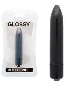 GLOSSY THIN VIBRATOR ČRNI