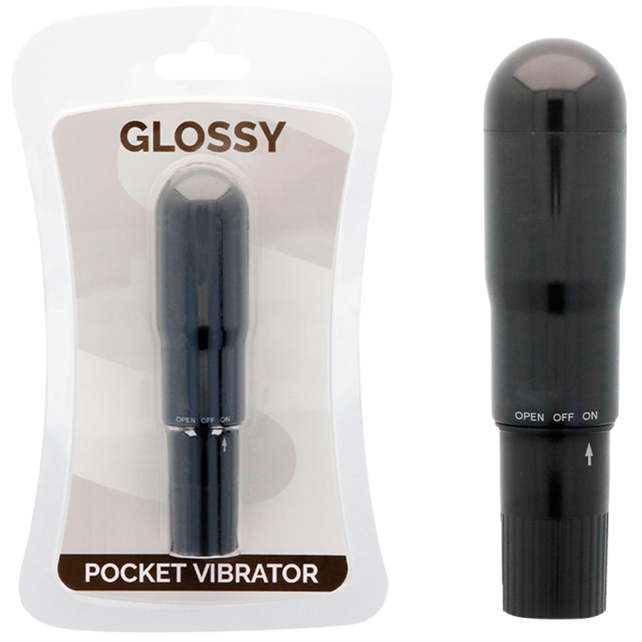 GLOSSY ŽEPNI VIBRATOR - ČRNI