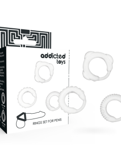 ADDICTED TOYS  KOMPLET OBROČKOV C-RING TRANSPARENTNI