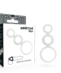 ADDICTED TOYS KOMPLET OBROČKOV ZA PENIS - PROZORNI