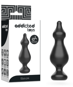 ADDICTED TOYS ANALNI SPOLNI ČEP 13.6 CM ČRNI