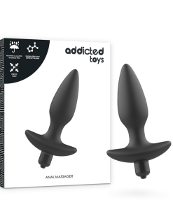 ADDICTED TOYS MASAŽNI ANALNI ČEP Z VIBRACIJAMI ČRN
